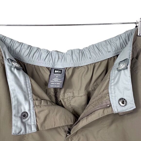 REI Women's Classic Sahara Cargo Pants Size 8 Convertible Shorts Khaki Beige EUC - Picture 7 of 16